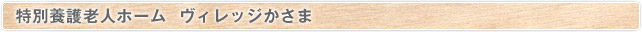 特別養護老人ホームヴィレッジかさま